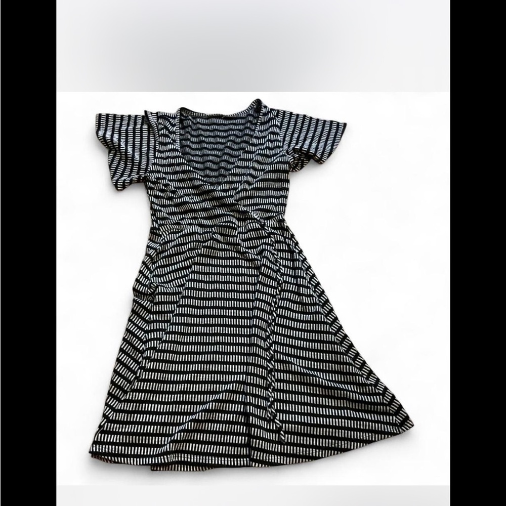 Caution To The Wind Black and White Striped Dress‎